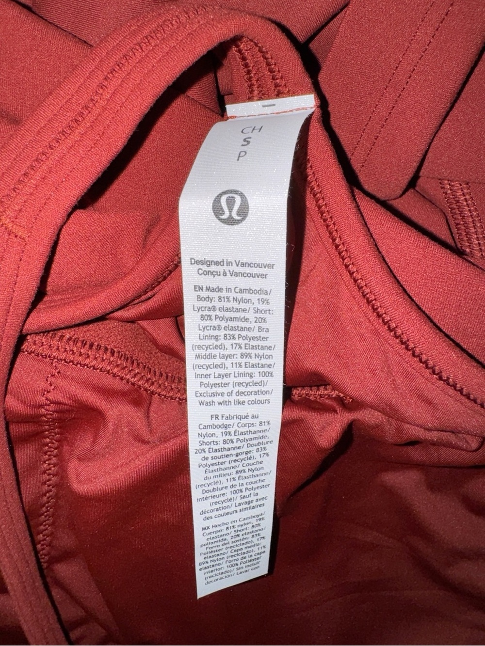 Lululemon Flow Y Dress Cranberry Charm NWT Built-In Shorts B/C Cup - Picture 4 of 16